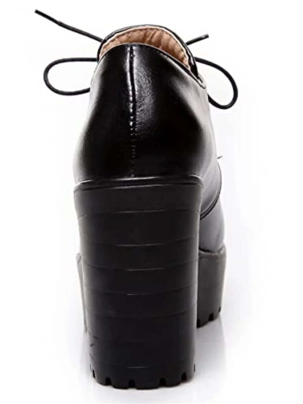 Chunky Heel Platform Ankle Booties Lace Up Oxfords Shoes